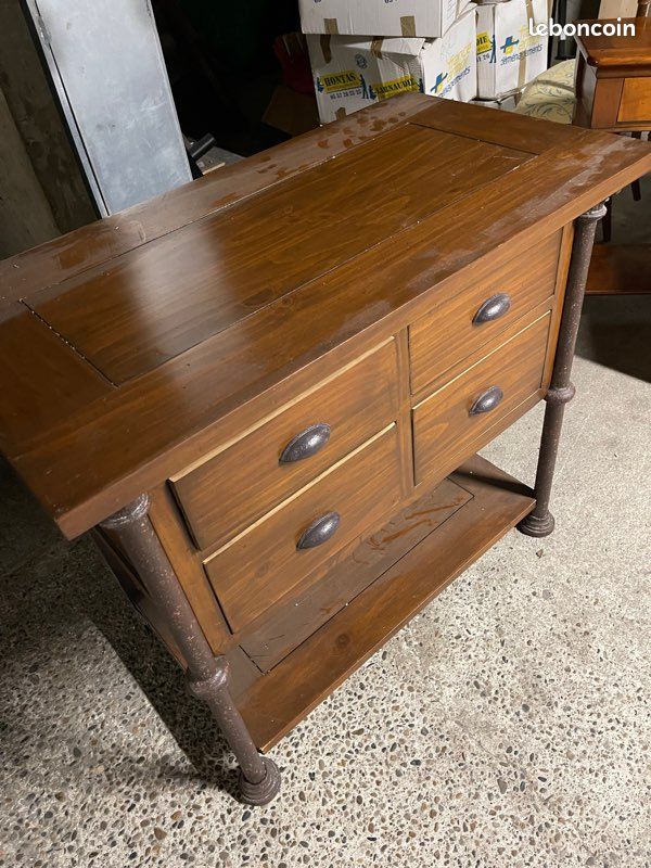Commode bois et fer (image 1)