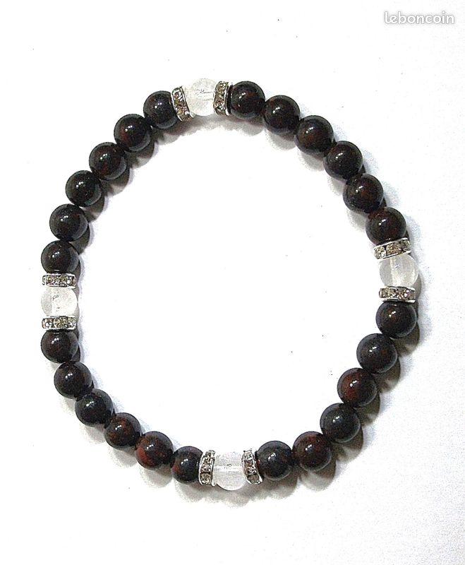 Bracelet héliotrope et cristal de roche (image 3)