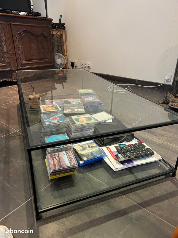 Grande table de salon en verre (image 2)