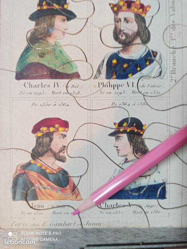 ROIS DE FRANCE PAPIER BOIS vers 1850. / soldier jouet ancien EUR 480,00 - FR