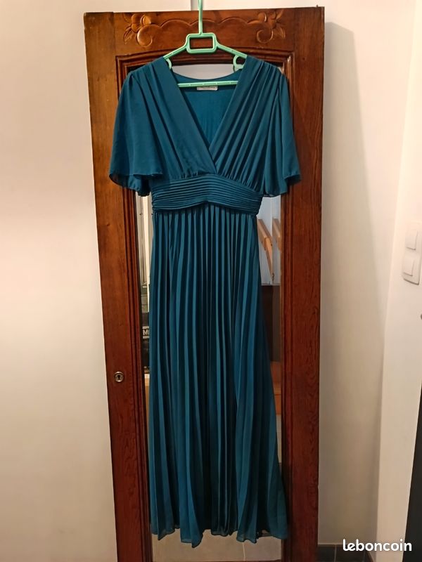 Robe fluide bleu canard (image 1)