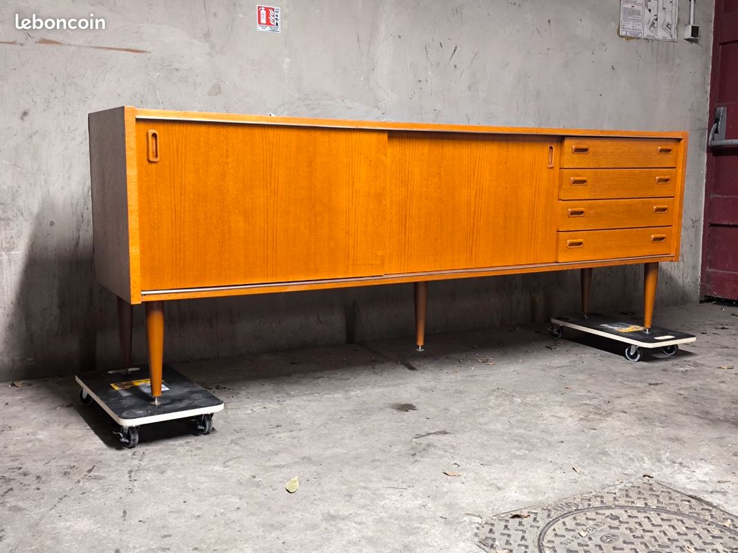Enfilade scandinave vintage teck années 70 (image 6)