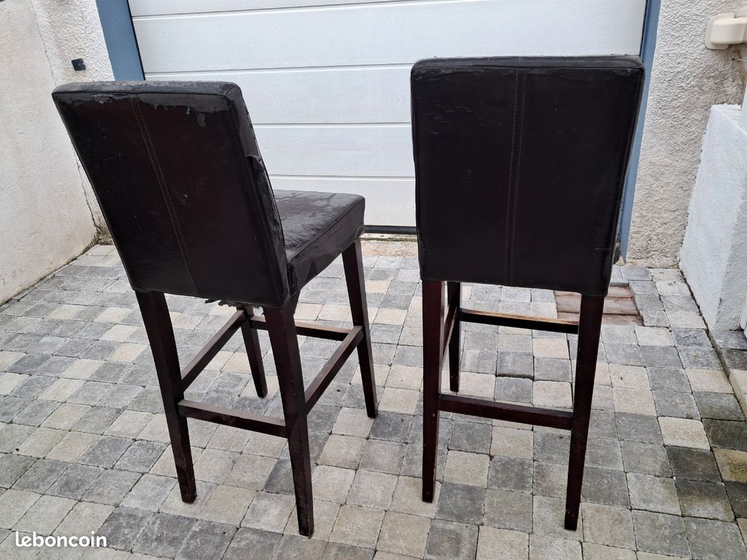 2 tabourets haut a renover (image 1)