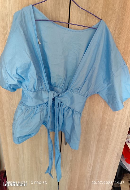 Chemise manche courte dos nu Vêtements