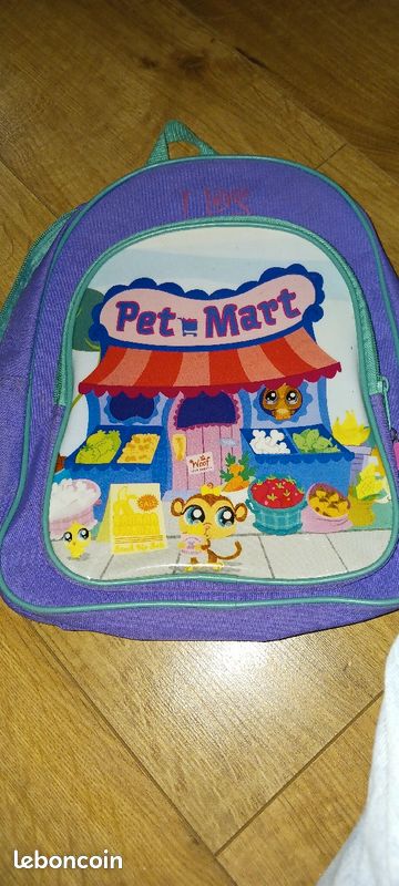 Sac à dos d'école pet-shop et sacoche pour enfants (image 2)