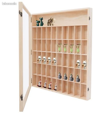 FHMIDIC Vitrine Acrylique 25x25x25cm Avec Dos Miroir - Boîte Protection Figurines Et Collections