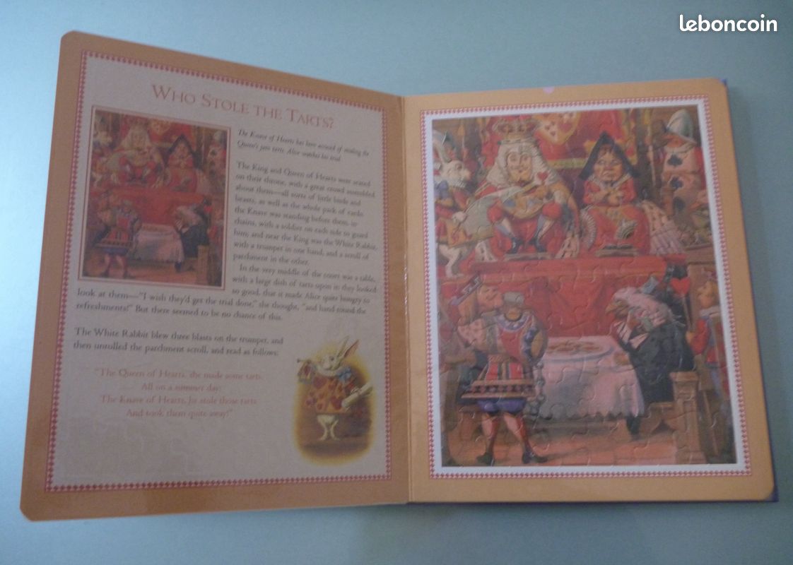 Livre-Puzzle Alice au pays des merveilles - Alice in wonderland Jigsaw book - 7 puzzles de 48 pieces - C. NEUF (image 3)