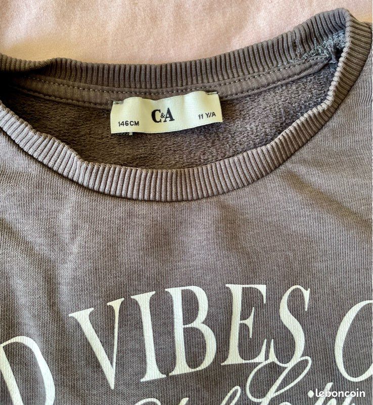 Vêtements pull gris pour fille de 2 à 16 ans