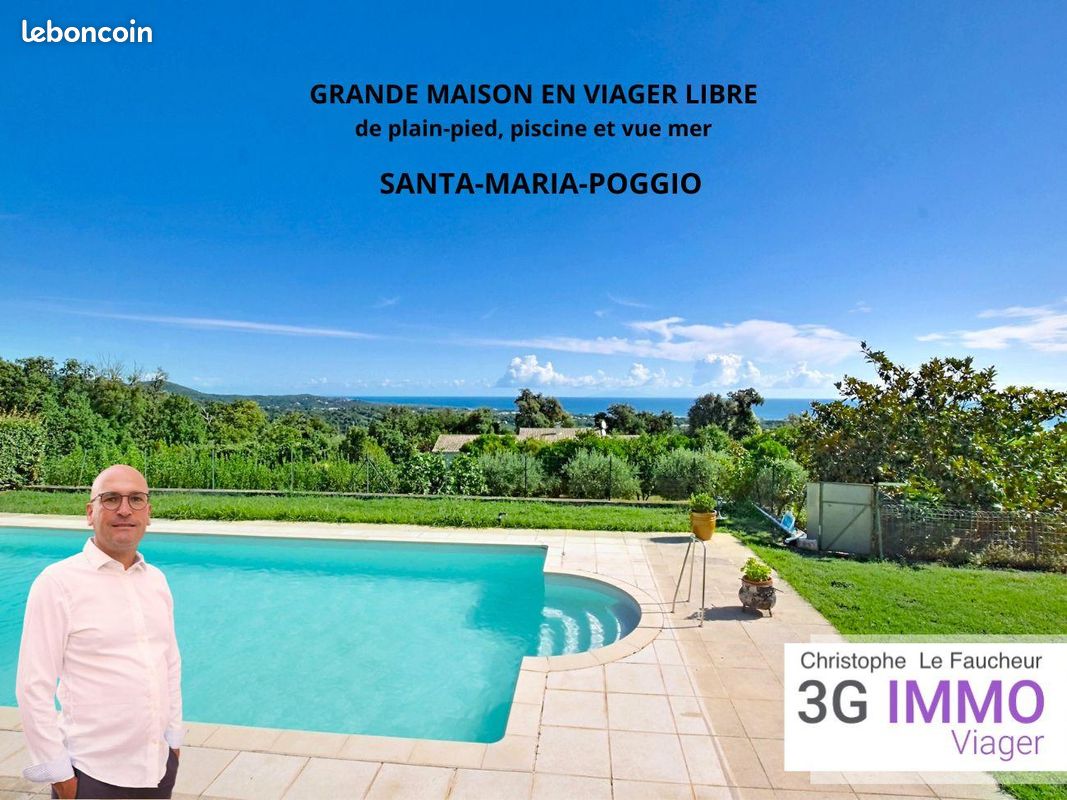 Viager | Maison de plain-pied | 6p | 4ch | 208 m² | Santa-Maria-Poggio | Expo Sud-Est | Terrasse · Jardin · Piscine (image 1)