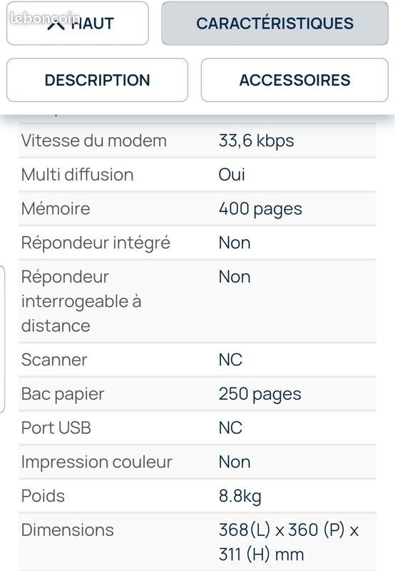 Fax imprimante copieur scanner multifonction / brother fax-2840 (image 7)