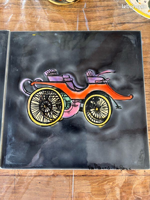 Carreau céramique vintage la roue Vallauris (image 1)