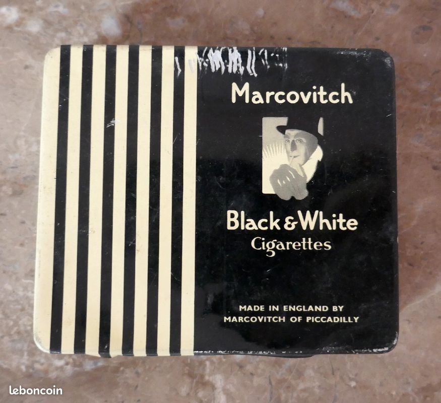 marcovitch black and white cigarettes Cigarette Empty Cigarettes boxes - MARCOVITCH