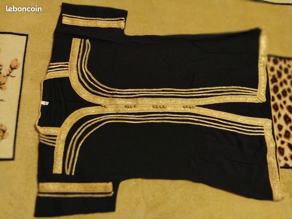 TENUE ORIENTALE NOIR et OR COTON FILLE 8 /10 ANS NEUVE (image 3)