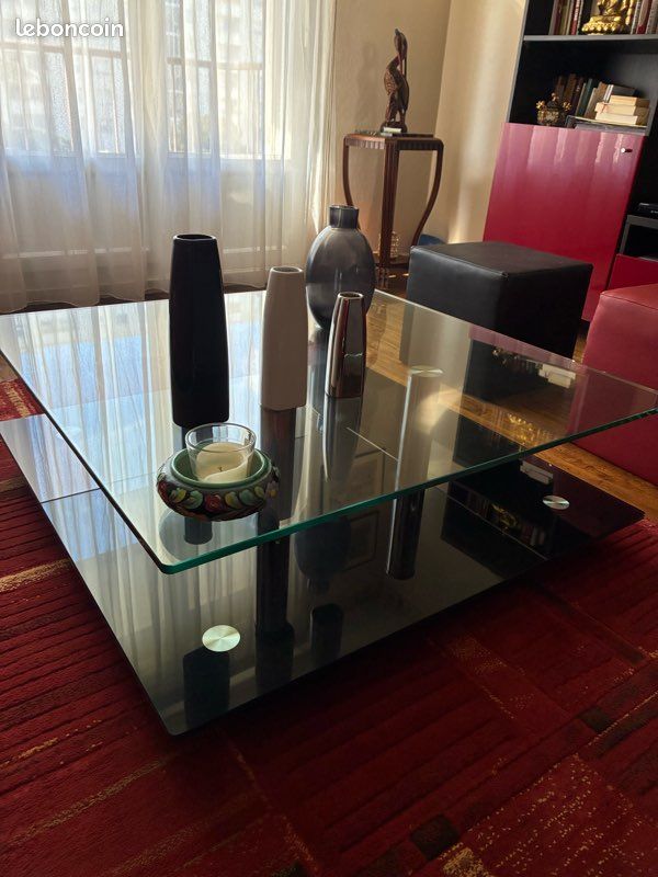 Table basse carrée en verre (image 4)