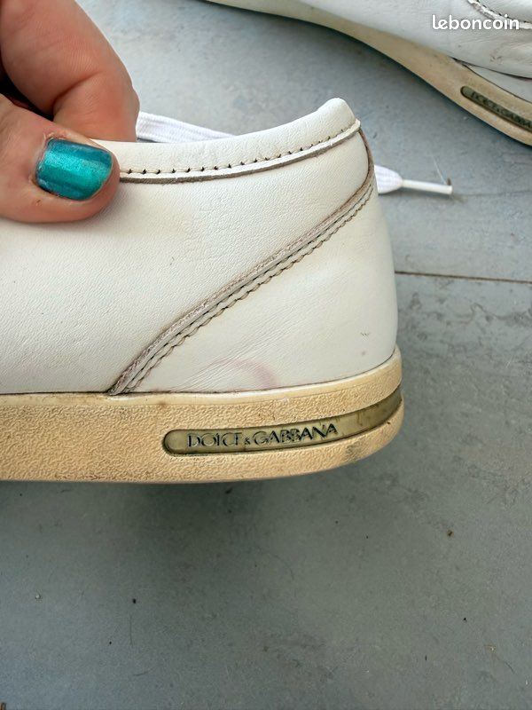Tennis cuir blanc Dolce & Gabbana taille 8 homme (image 6)