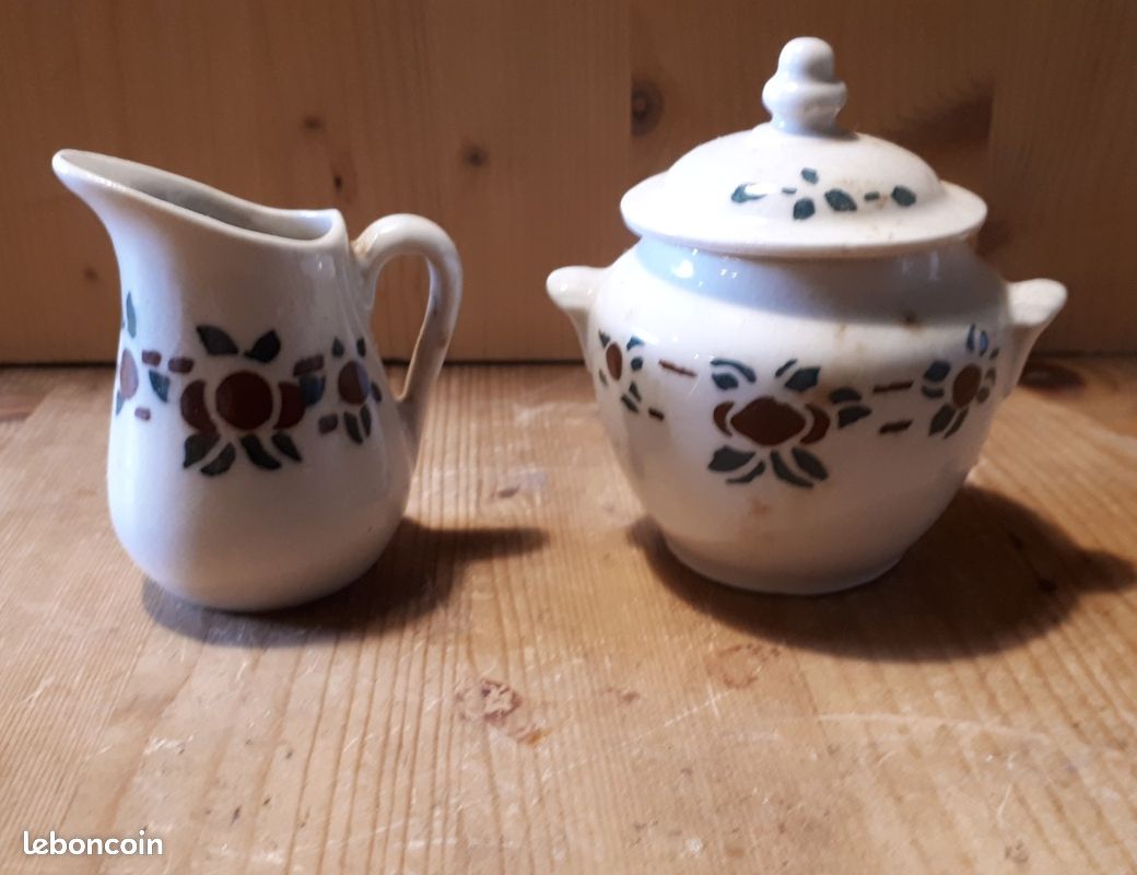 Lot Ancien De 4 Plats De Dînette – Bretagne, Devres, Circa 1900 – Pour Décoration Maison Poupée