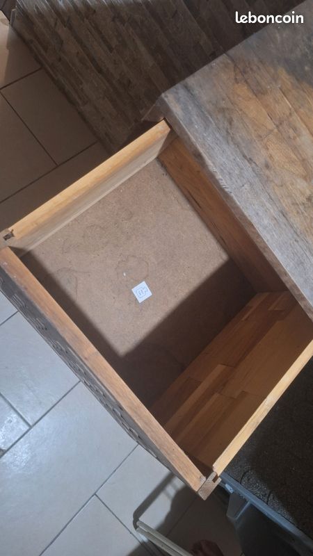 Meuble salle de bain armoire rangement bois Massif sdb Prix Ferme 95490 (image 6)