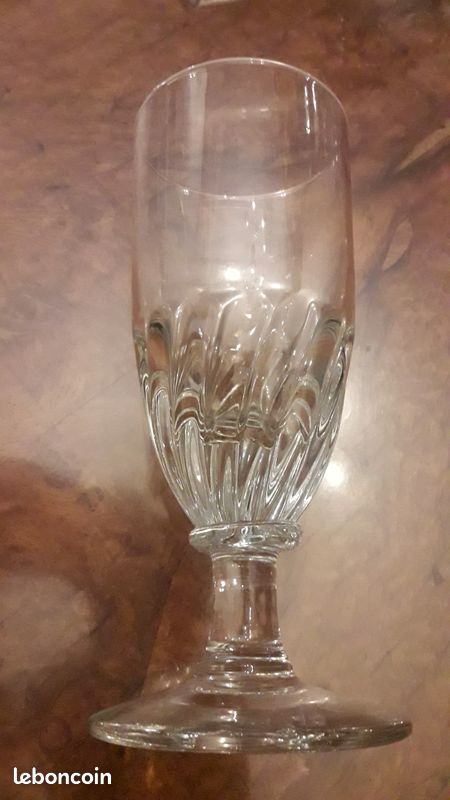 6 anciens grands verres bistrot à absinthe bzt03 (image 8)