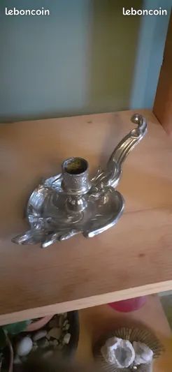 Ancien bougeoir de forme flamme (image 8)