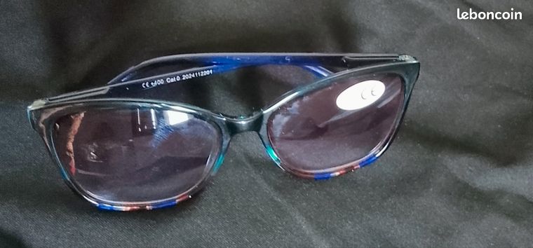 Lunettes De Lecture Rondes Bleues Kleyn - Dioptrie +3, Adulte Unisexe, Neuves Avec étiquettes