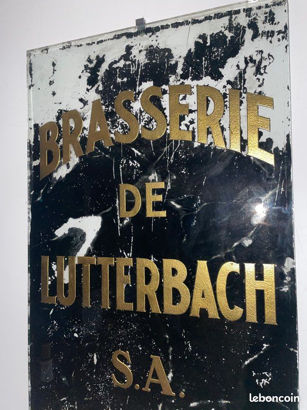 RARE PLAQUE ÉMAILLÉE ancienne Bière de VITTEL 1923 art déco vintage