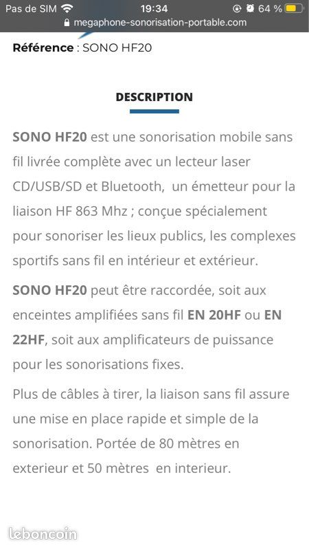 Sonorisation sans fil sono FH 20 (image 8)