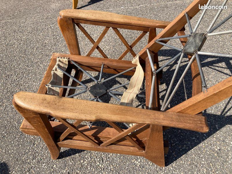 Paire de fauteuils grand repos année 50 (image 5)