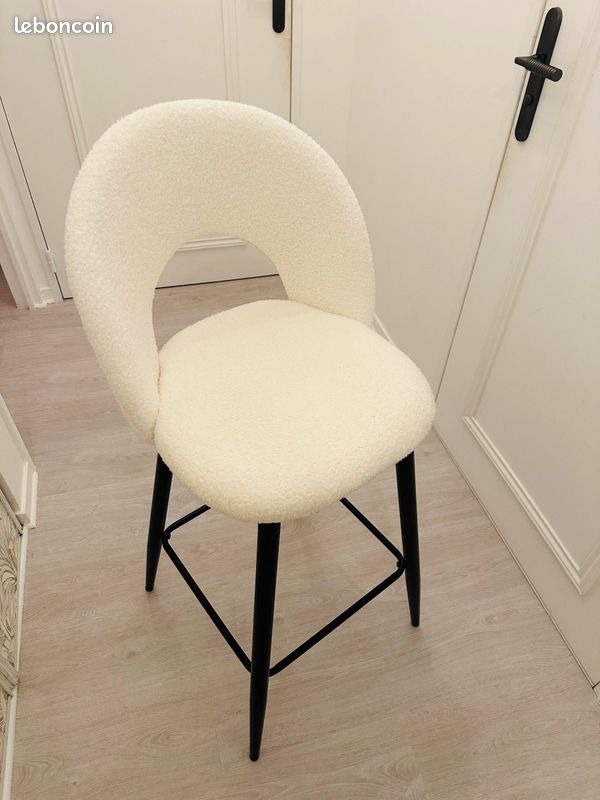 Chaise laine blanche (image 1)