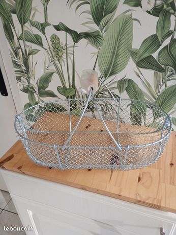 Ancien Panier De Pêche En Osier – Vintage – Boîte Creel