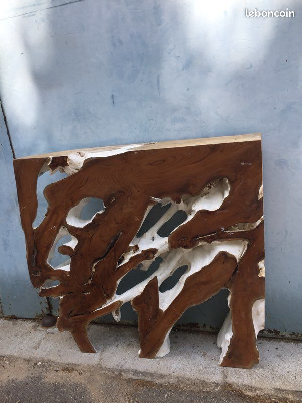 Racine de teck console table (image 5)