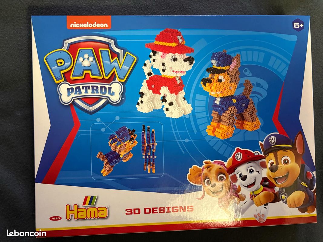 Pat'Patrouille Hama 7920 Perles à repasser Chase et Marshall Paw