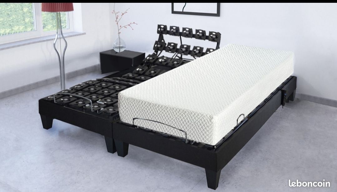 Lit electrique 2 places (80 x 200 ) x 2 en TBE BELLECOUR (image 2)
