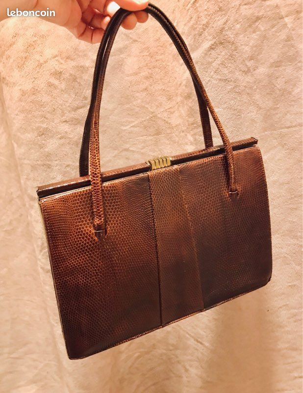 Sublime sac à main en cuir Vintage Chic ancien from England (image 1)