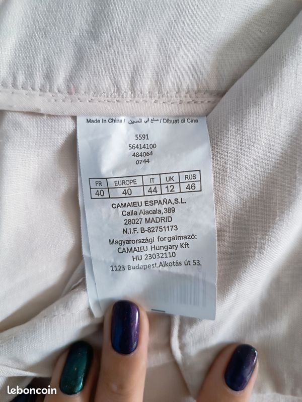 Pantalon léger beige femme (image 7)