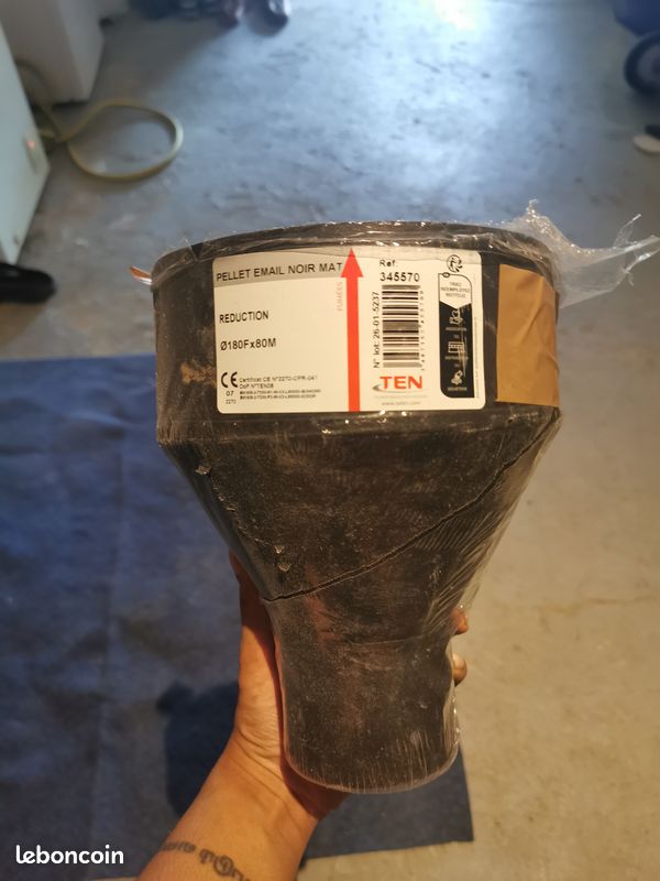 Réduction conduit poêle à granulés Ø 180/80 mm (image 1)