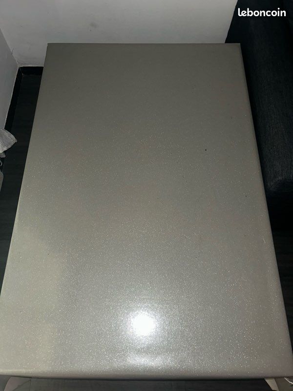 Table en verre réglable en hauteur 120x80 cm – Pieds métal (image 3)