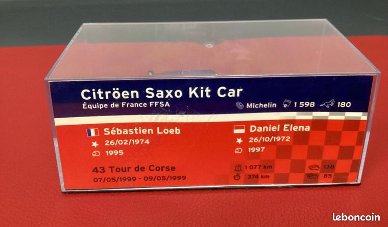 Citroën Saxo Kit Car Tour De Corse 1999 Sébastien Loeb Altaya 1/43 Neuve