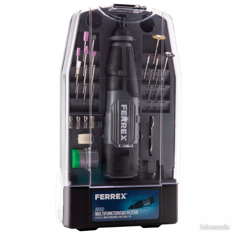 FERREX mini Meuleuse perceuse de précision ponceuse SANS FIL TYPE DREMEL 12v (image 1)