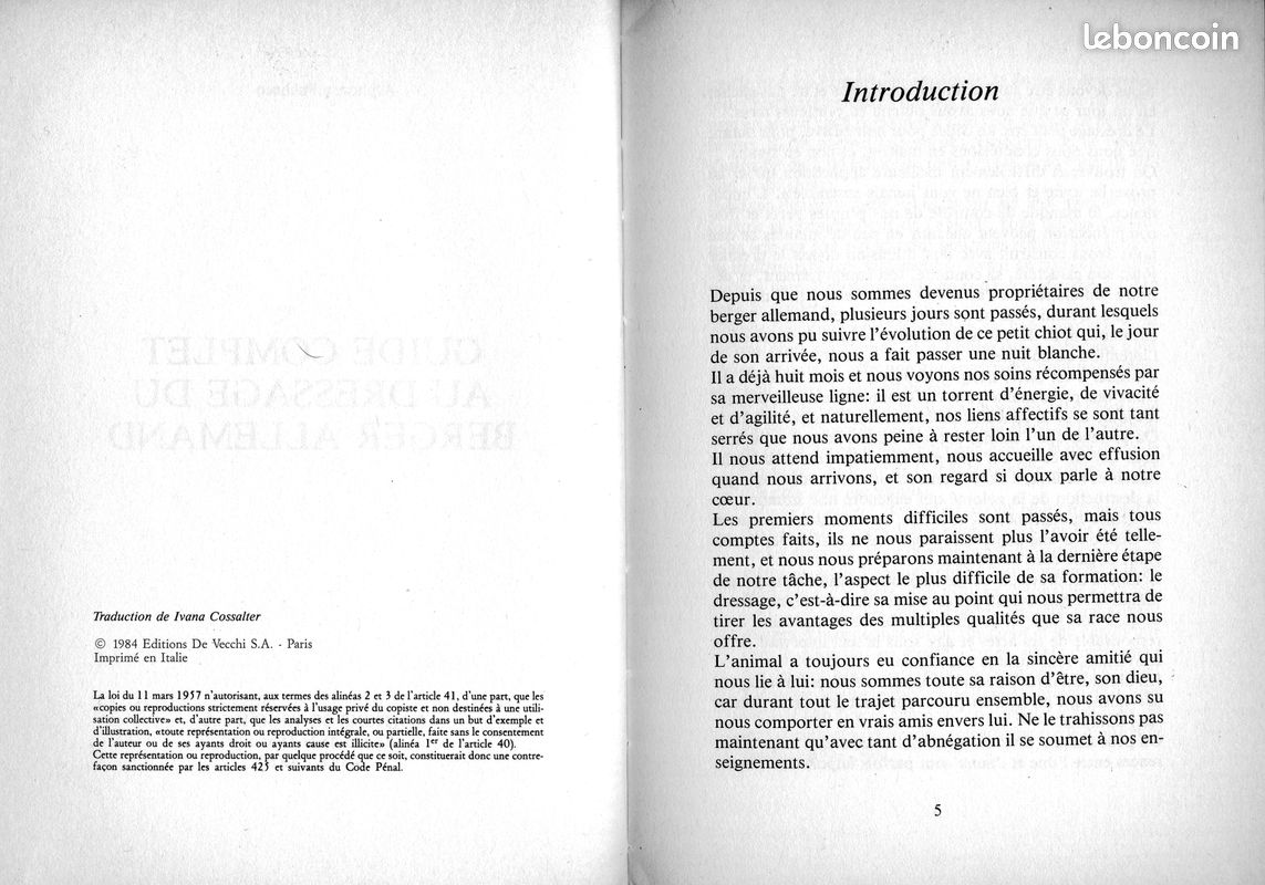 Dressage du Berger Allemand - Alphonse Pacheco - Année 1984 (image 3)