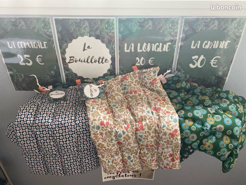 Bouillotte en graines de lin bio, format XXL, 30 × 45 cm environ (image 1)