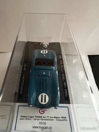 Talbot Lago T26GS #11 24 Heures du Mans 1954 1/43 GCAM Edition Limitée - Collection