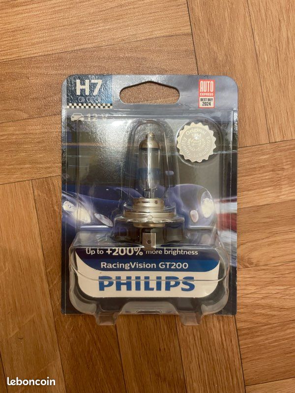 Ampoule H7 Philips RacingVision GT200 12V 55W +200% de luminosité (image 1)