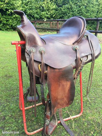 Selle Western cuir - Sport & Plein air