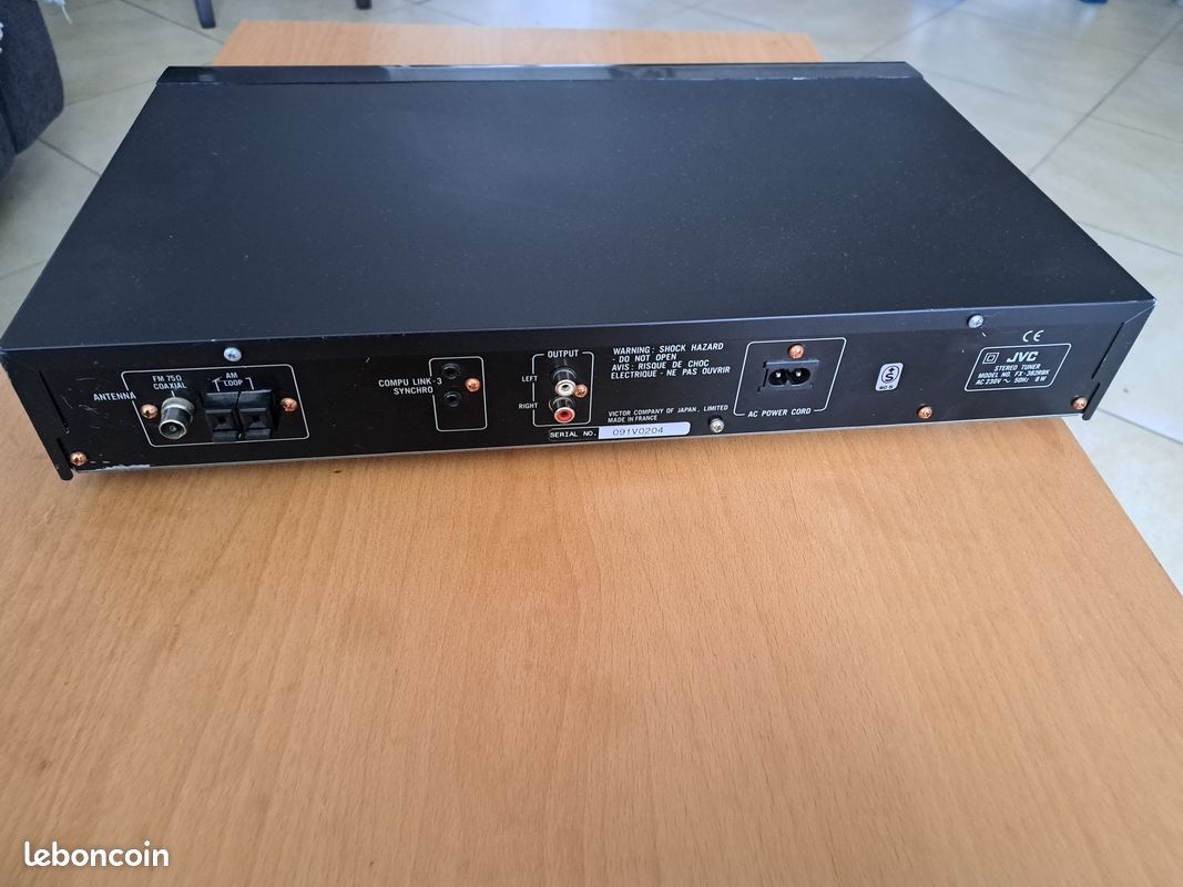 Tuner Hi-Fi Vintage JVC FX-382R, FM/MW/LW, Noir, Fonctionnel