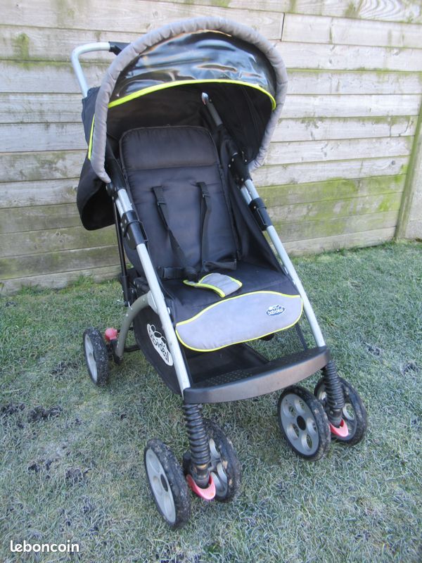 Poussette Double Légère Pliable - Tandem, Nacelle Incluse, Charge Max 30 Kg, De 0 à 36 Mois