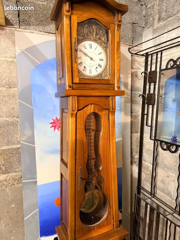 Pendule ancienne comtoise Morbier “Boissy Le Châtel” fonctionnelle (image 1)