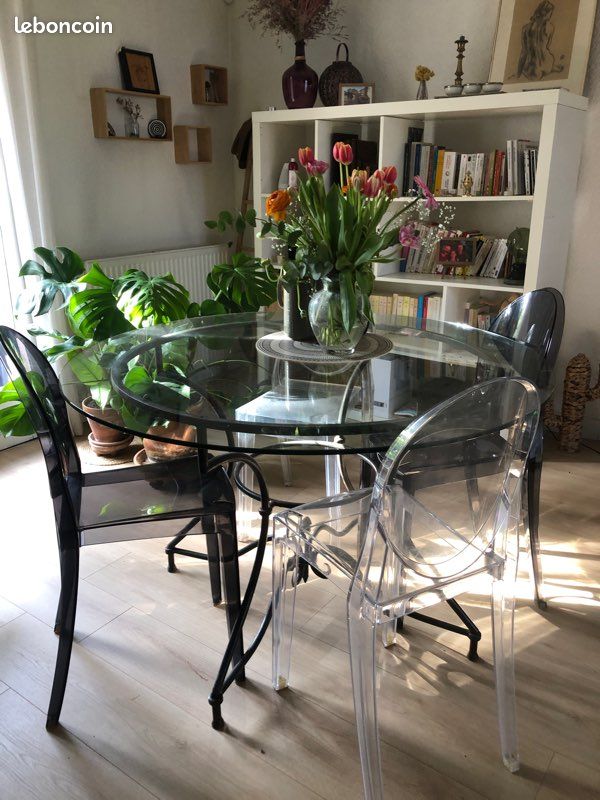 Table salle à manger fer forgé (image 1)