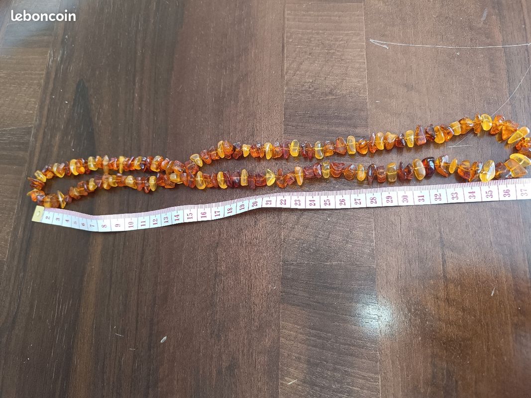 Grand collier ambre naturel (image 8)