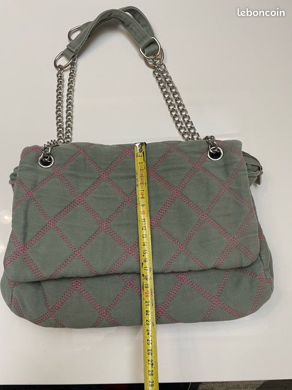 Sac à main en jean vert (image 7)