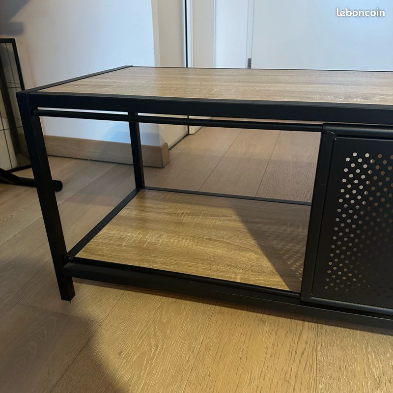 Meuble TV Oskar BUT Bois/Chêne/Noir (image 7)